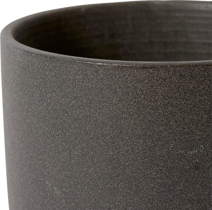 Allegra Pot w. Saucer - 19 x 19 x 18cm color Black