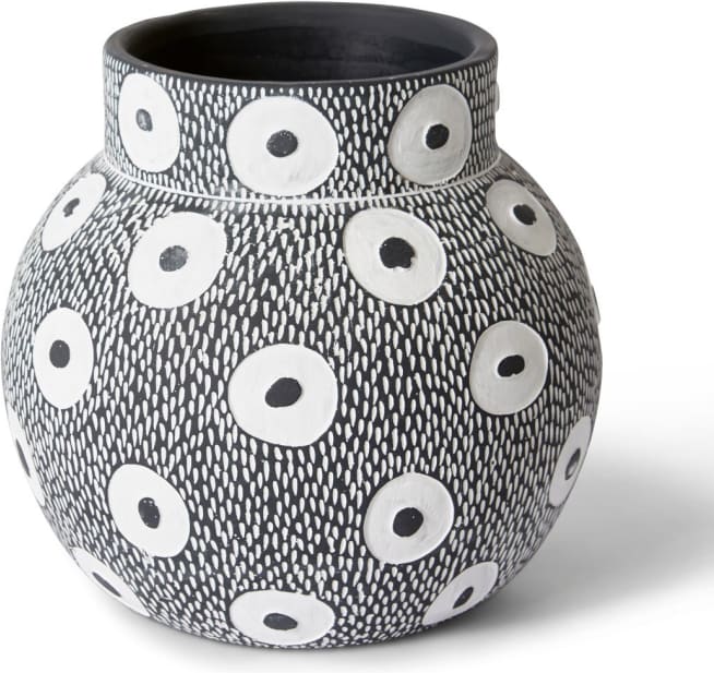 Ashton Pot White/Black - 21cm color White/Black