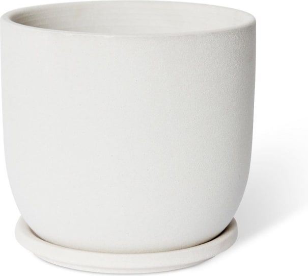 Allegra Pot w. Saucer White - 18cm color White