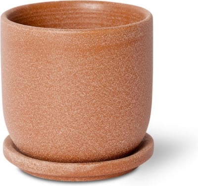 Allegra Pot w. Saucer Terracotta - 12cm color Terracotta