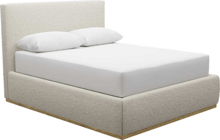 Haven Gas Lift Bed Boucle Ivory color Boucle Ivory