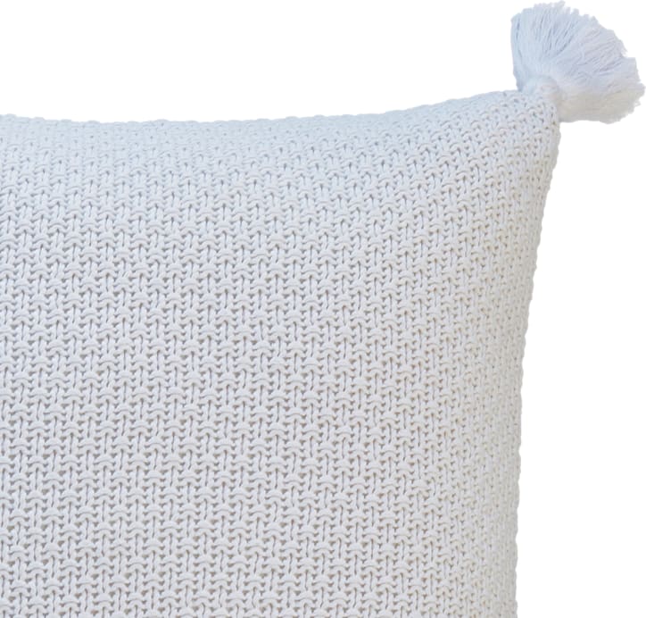 Hackney Knitted Cushion White - 50cm x 50cm