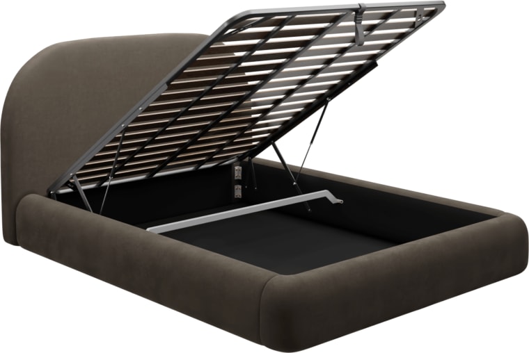 Capri Gas Lift Bed Muse Mink color Muse Mink