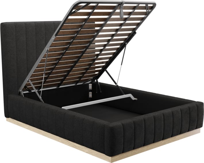 Brentwood Gas Lift Bed California Charcoal color California Charcoal