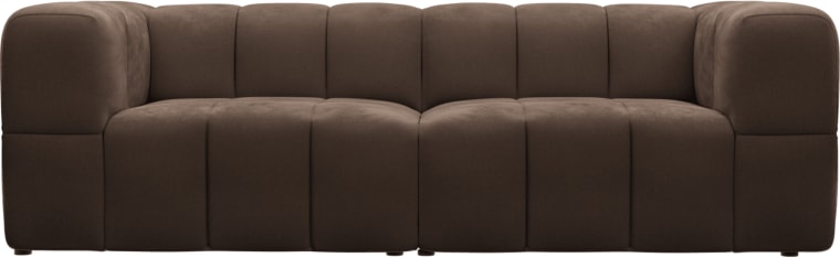 Lucello Muse Chocolate Modular Sofa - 2 Piece color Muse Chocolate