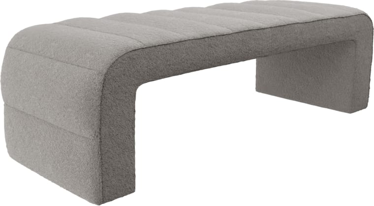 Maeve Bench Boucle Pumice color Boucle Pumice