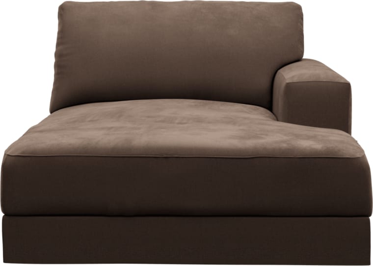 Monica Muse Chocolate Right Arm Facing Chaise Module color Muse Chocolate