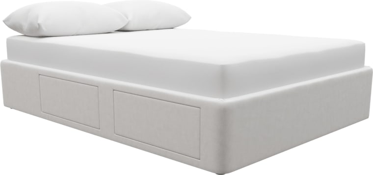 Zenith Storage Drawer Bed Base Muse Frost color Muse Frost