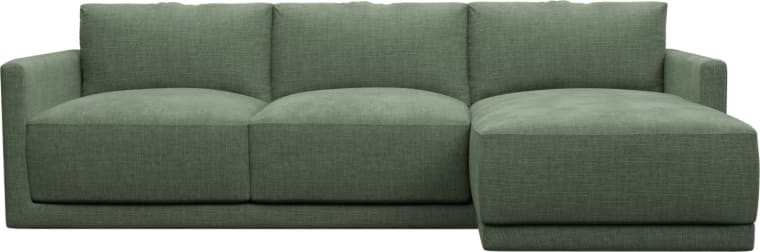 Haven Apt Tribute Dark Jade Chaise Sofa color Tribute Dark Jade