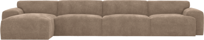 Copenhagen Tribute Walnut Chaise Sofa - 4 Seater color Tribute Walnut