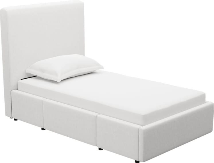 Aria Muse Frost Left Drawer Storage Bed color Muse Frost