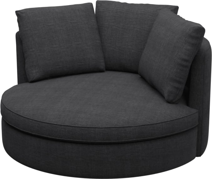 Adore Plaza Flint Grey Swivel Chair color Plaza Flint Grey