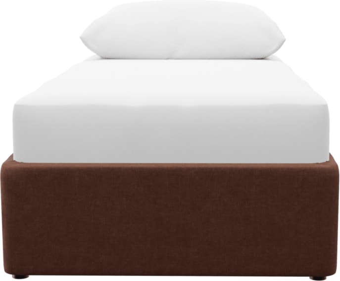 Zenith Kids 1 Storage Drawer Bed Base Muse Rust color Muse Rust