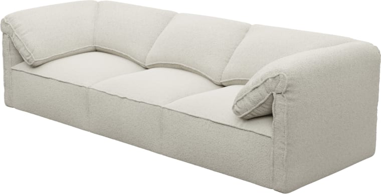 Kai Boucle Ivory Modular Sofa - 3 Seater color Boucle Ivory