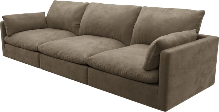 Willow Tribute Walnut Modular Sofa - 3 Seater color Tribute Walnut