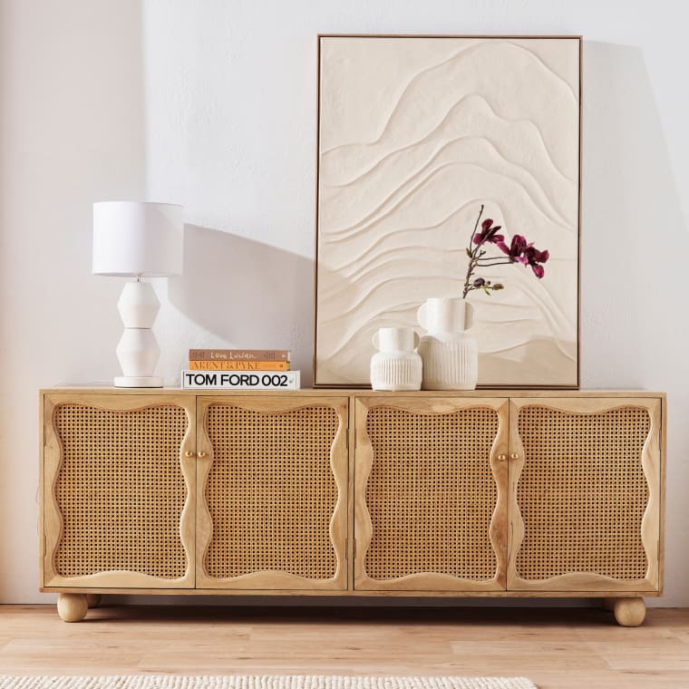 Baxter Mango Wood and Rattan Buffet color Natural