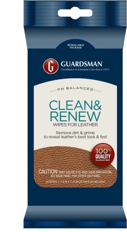 Guardsman Leather Cleaner Wipes - 20 Pack 