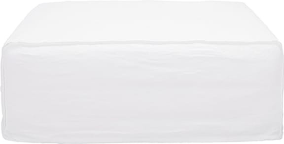 Como Linen Square Ottoman Pure White - 100cm x 100cm color Linen Pure White