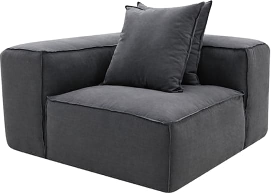 Riley Linen Charcoal Module Corner color Linen Charcoal