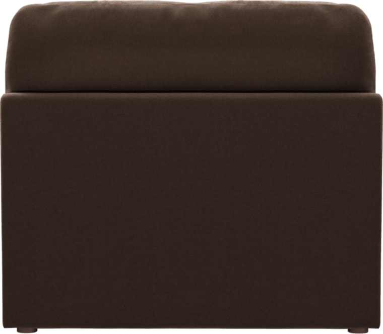 Finley Muse Chocolate Armless Sofa Chair Module color Muse Chocolate