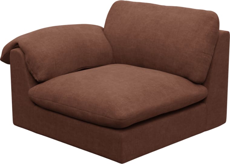 Ludlow Muse Rust Left Arm Facing Chair Module color Muse Rust