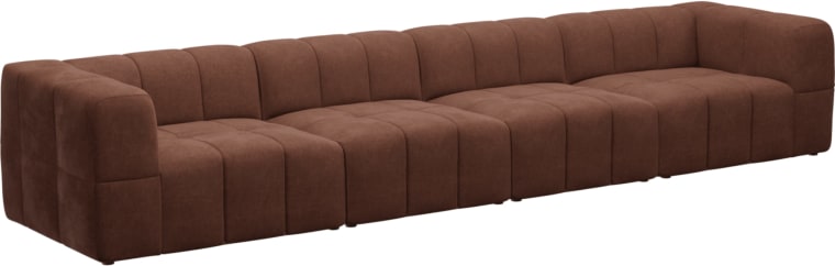 Lucello Muse Rust Modular Sofa - 4 Seater color Muse Rust