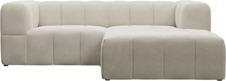 Lucello Muse Flax Modular Sofa with Ottoman - 3 Piece color Muse Flax
