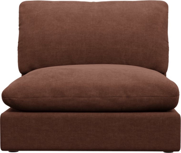 Ludlow Muse Rust Armless Sofa Chair Module color Muse Rust