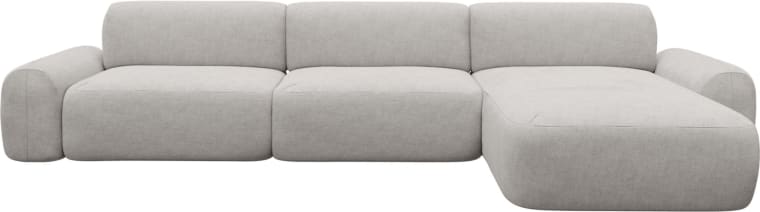 Beckett Avon Mineral Chaise Sofa - 3 Seater color Avon Mineral