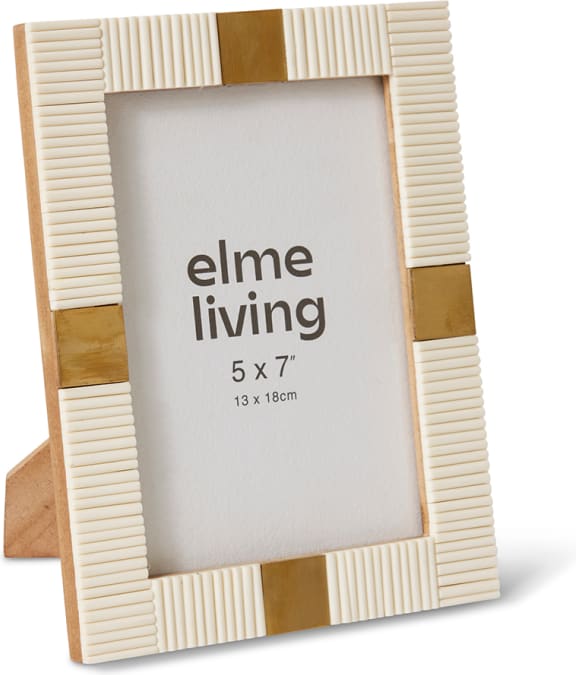 Johanny 5 x 7" Photo Frame - 13 x 3 x 18cm color Cream/Gold