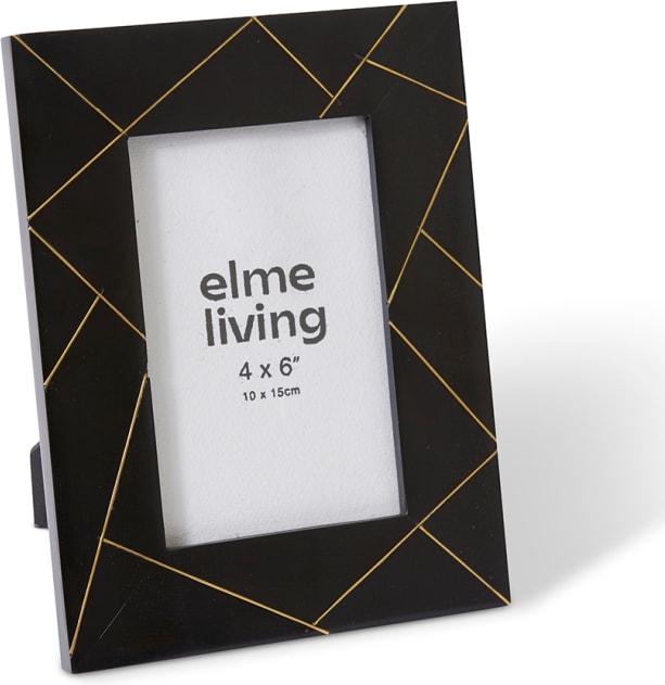 Kissa 4x6" Photo Frame - 17 x 1 x 22cm color Black/Gold