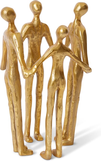 Circle of Friends Sculpture Gold - 35cm color Gold
