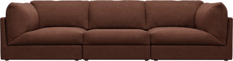Finley Muse Rust Modular Sofa - 3 Seater color Muse Rust