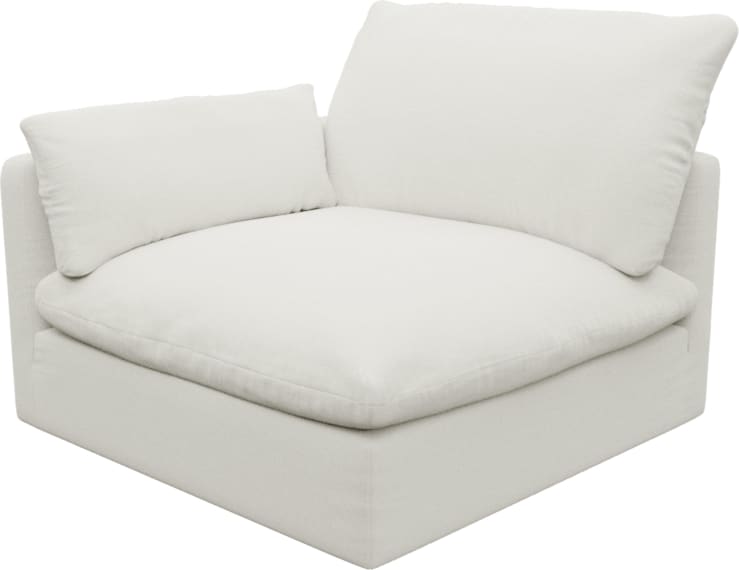 Willow Tribute Shell 1 Seat Left Arm Facing Sofa Module color Tribute Shell