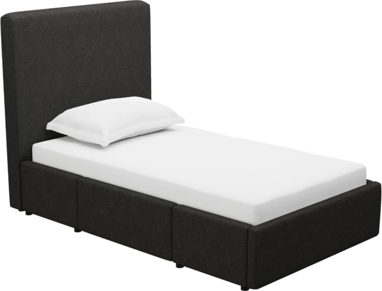 Aria California Charcoal Left Drawer Storage Bed color California Charcoal