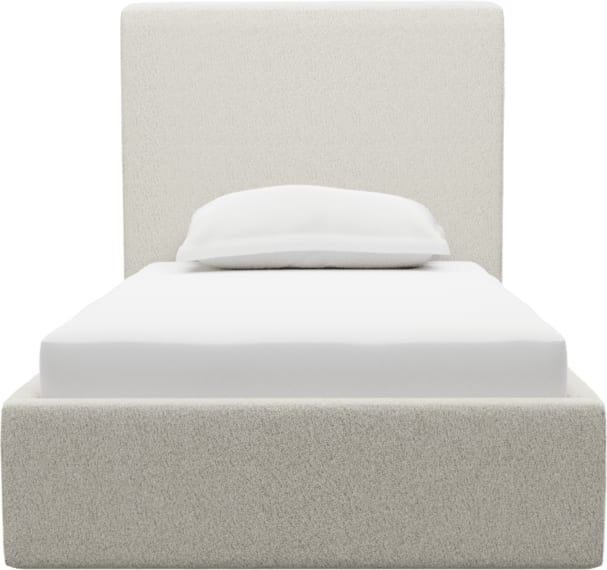 Aria Boucle Ivory Left Drawer Storage Bed color Boucle Ivory