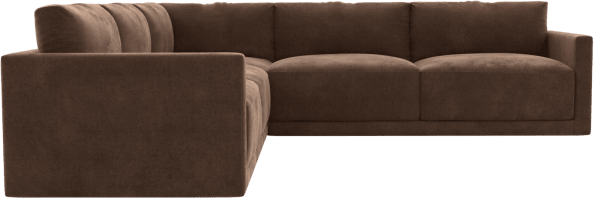 Haven Muse Chocolate Corner Sofa - 7 Seater color Muse Chocolate