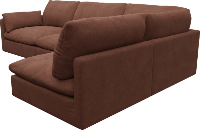 Willow Muse Rust Corner Sofa - 4 Seater RAF Terminal color Muse Rust