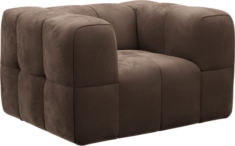 Lucello Armchair Muse Chocolate color Muse Chocolate