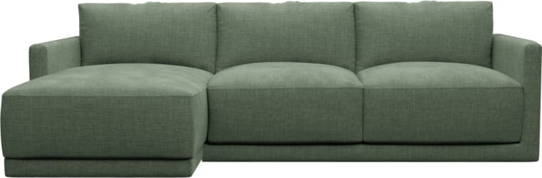 Haven Apt Tribute Dark Jade Chaise Sofa color Tribute Dark Jade