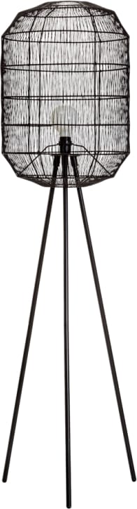 Pera Rattan Floor Lamp color Black