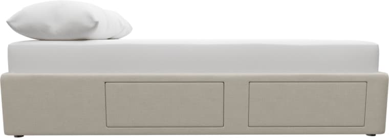 Zenith Storage Drawer Bed Base Toorak Pearl color Toorak Pearl