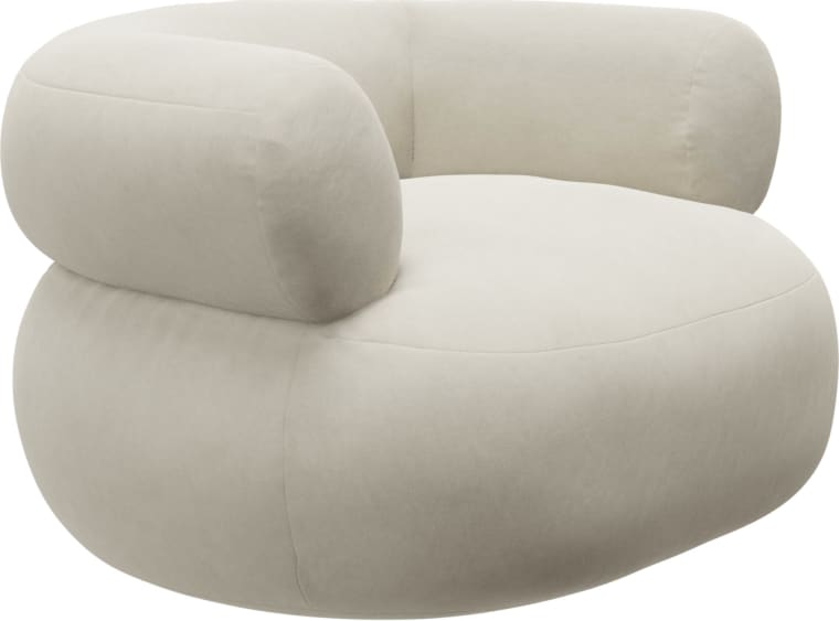 Colette Muse Flax Swivel Armchair color Muse Flax