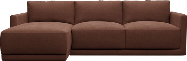 Haven Apt Muse Rust Chaise Sofa color Muse Rust