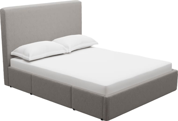 Aria Drawer Bed Boucle Pumice color Boucle Pumice