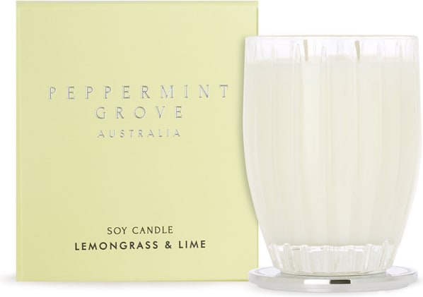 Peppermint Grove Lemongrass & Lime Large Soy Candles 370g 
