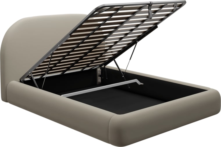 Capri Gas Lift Bed Plaza Natural color Plaza Natural