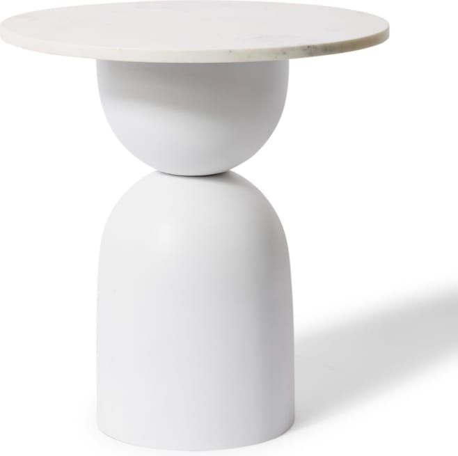 JaxMarble Side Table color White