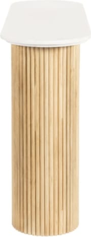 Paloma Mango Wood Natural & White Banswara Marble Console color White Natural