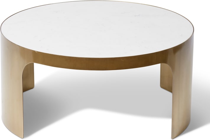 Sena Coffee Table - 38cm color White/Gold
